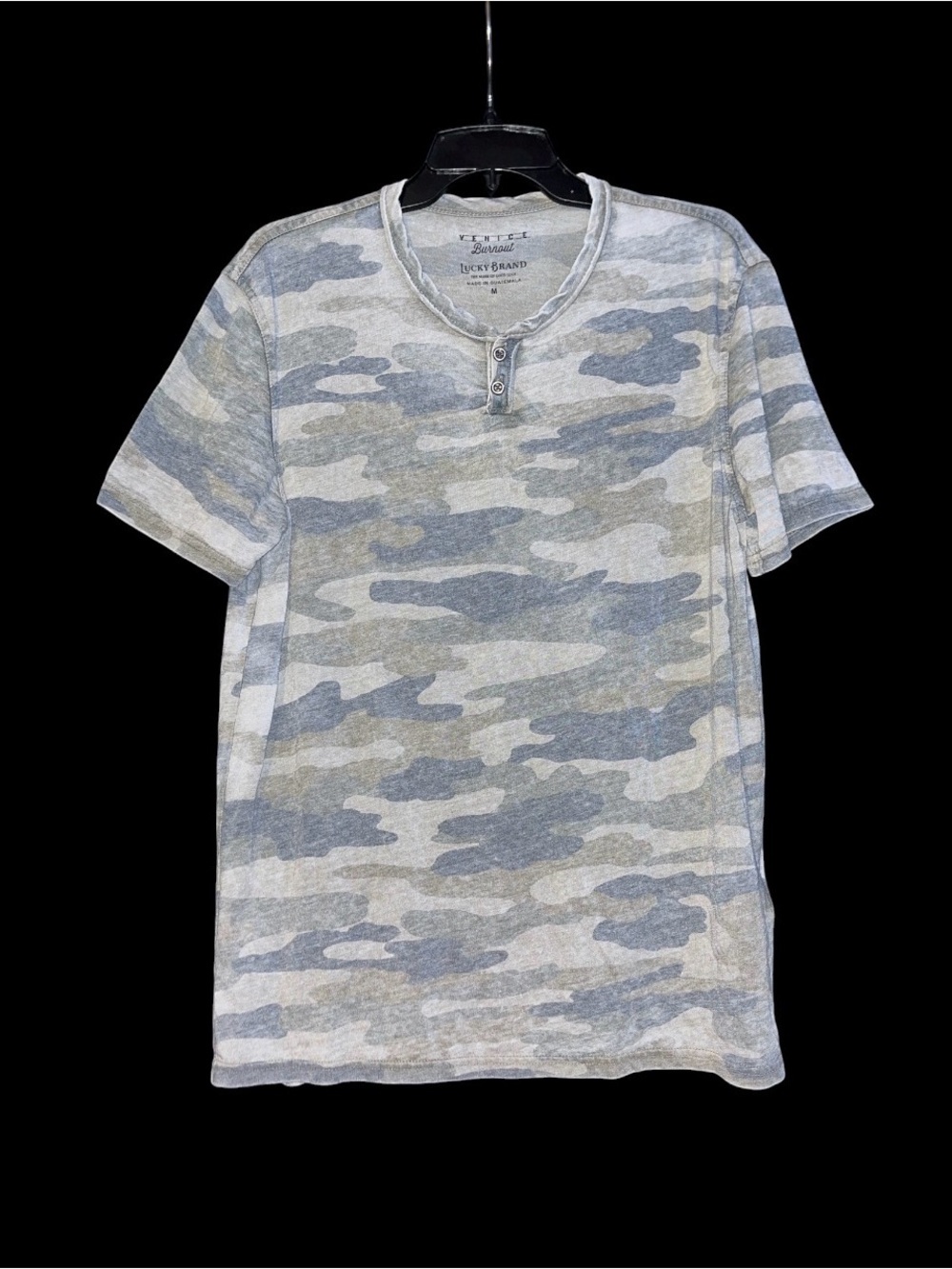 Lucky Brand Camo Henley Tee